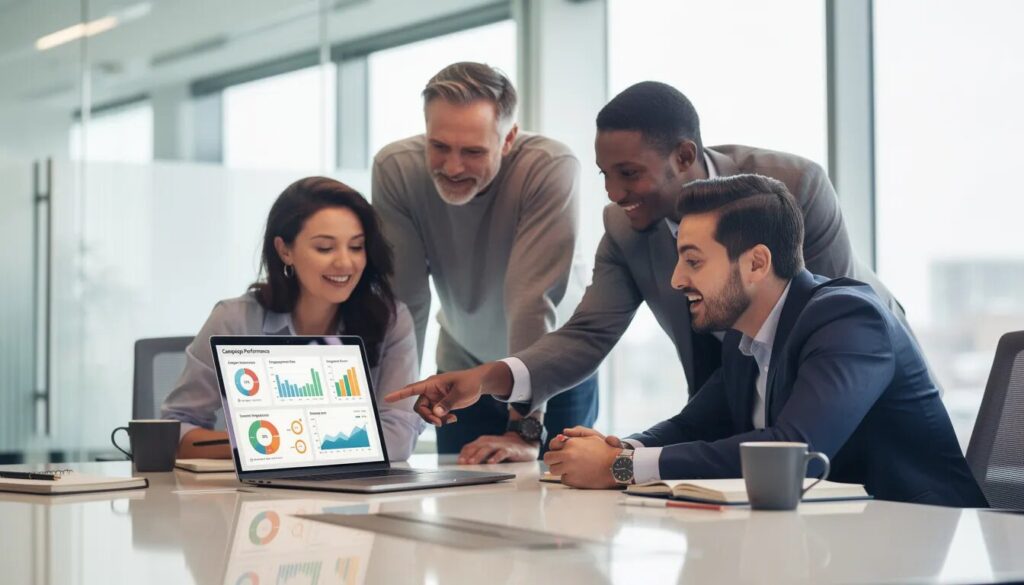 people looking at graphs