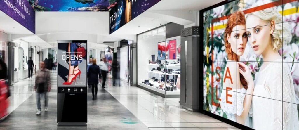 digital signage in malls